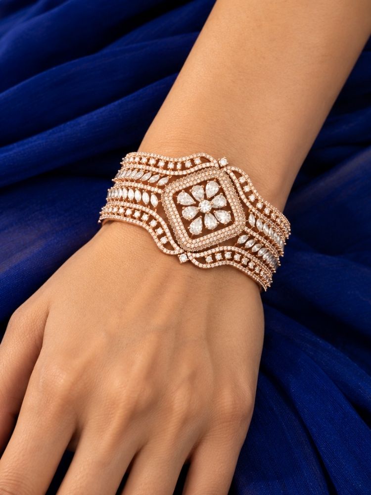 Bellefleur Zirconia Rose Gold Bracelet