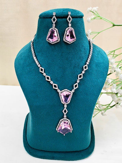 Pink Angela Necklace Set