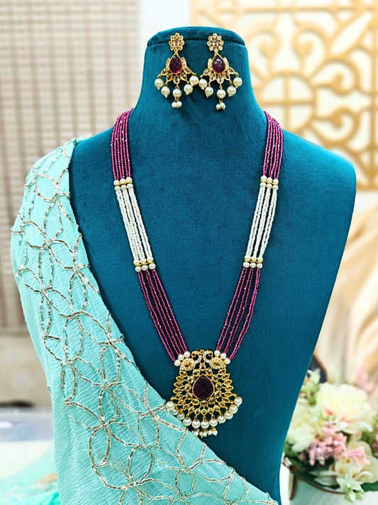 Vaishnavi Pink Necklace Set