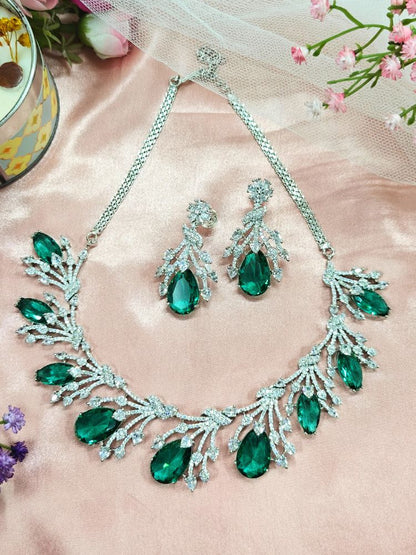 Cindrella Green Necklace Set