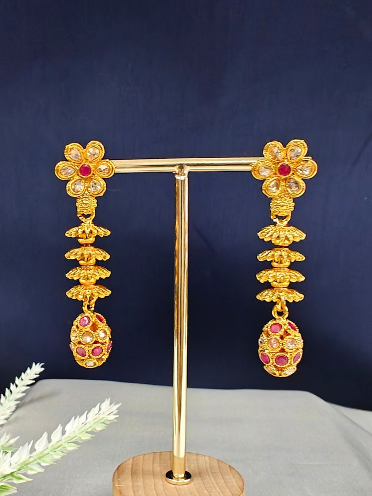 Laxmi Red Earrings