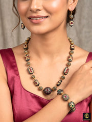 Black Trisha CS Necklace Set & Theodore Bracelet