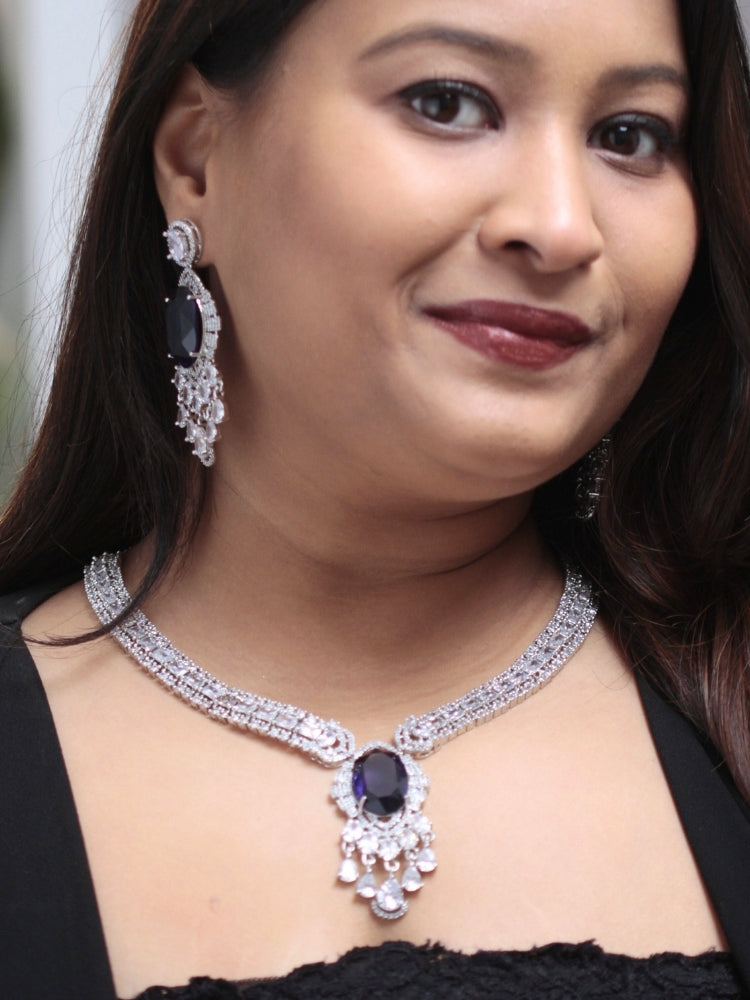 Rebecca Purple Necklace Set