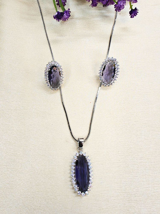 Purple Zoey Pendant Set