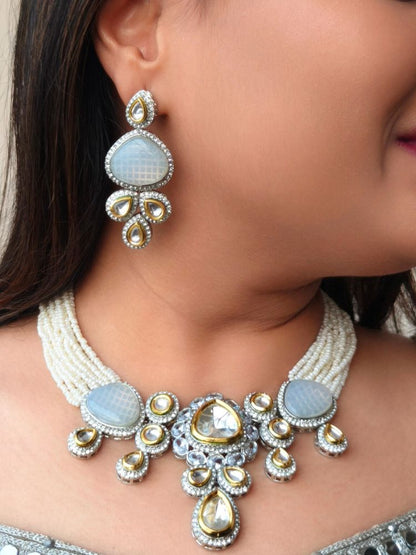 Grey Tamanna Necklace Set