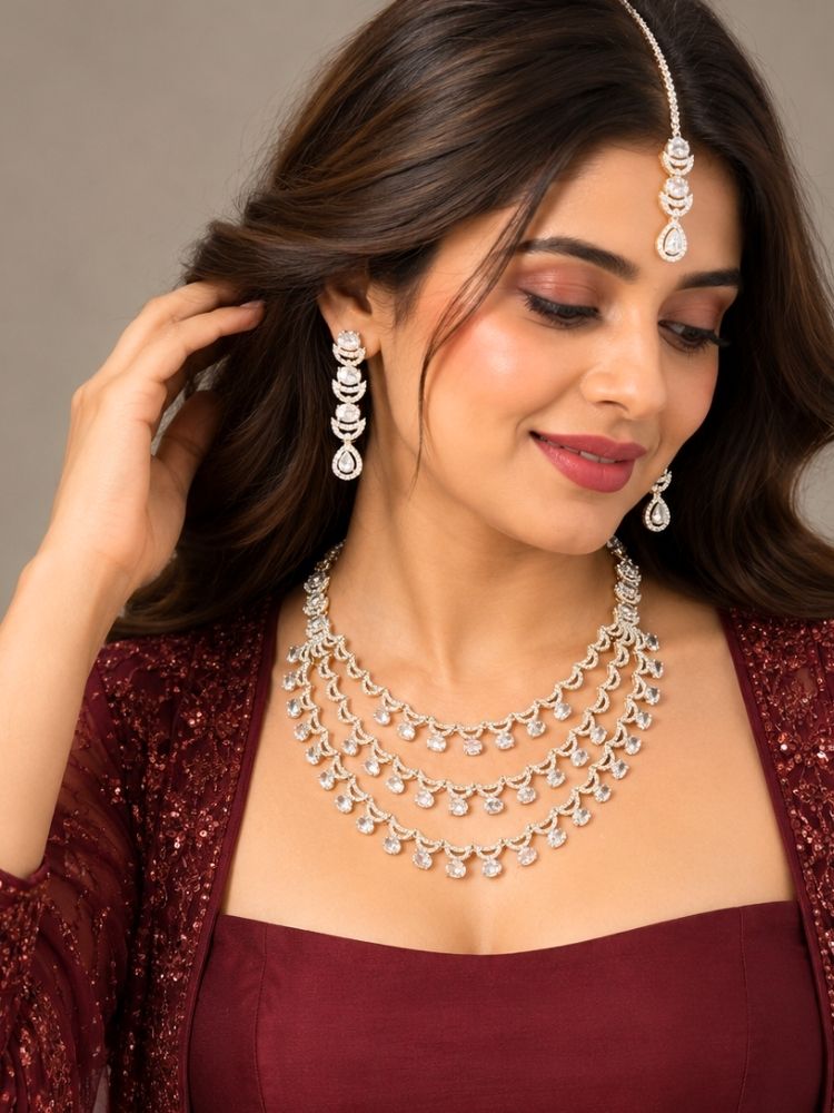 Chelsie White Necklace Set