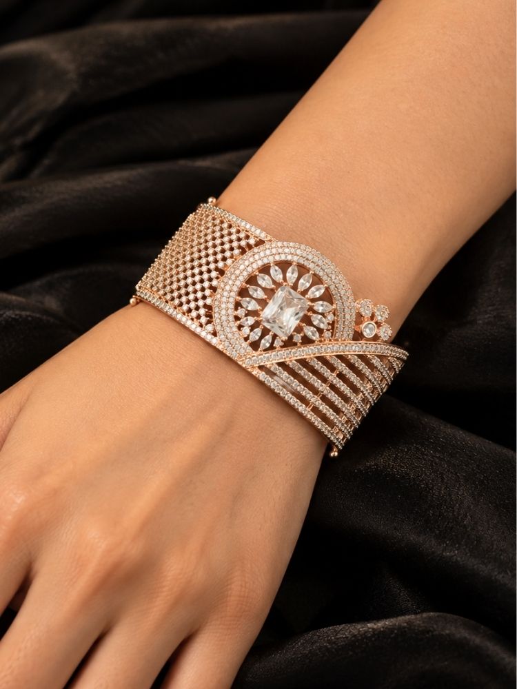 Hazel White Rose Gold Bracelet