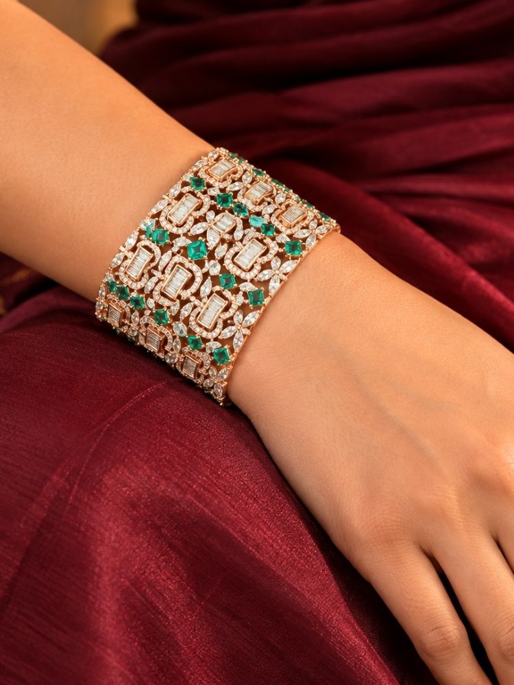Venetia Mint Green Gold Bracelet