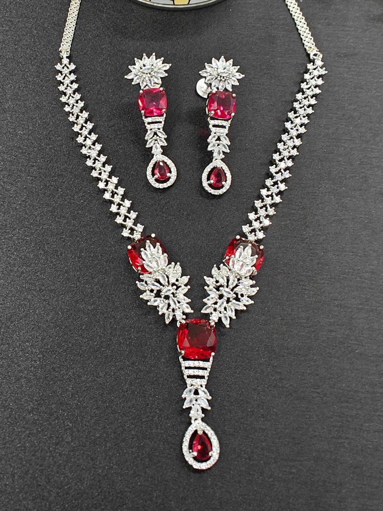 Serena Red Necklace Set