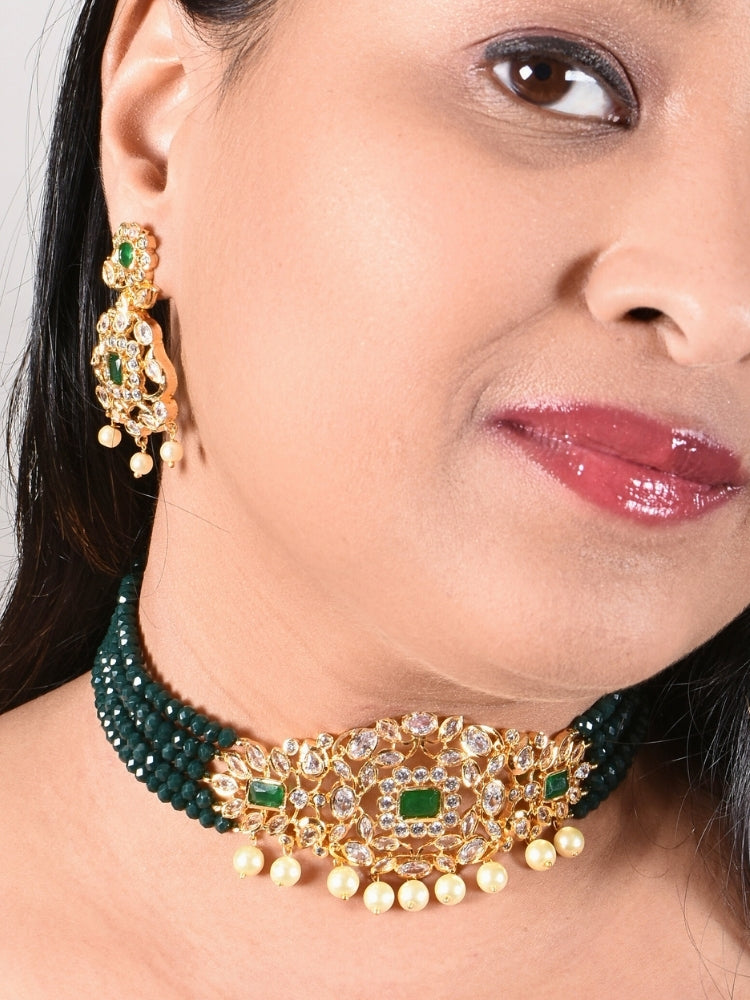 Dark Green Sarah Necklace Set
