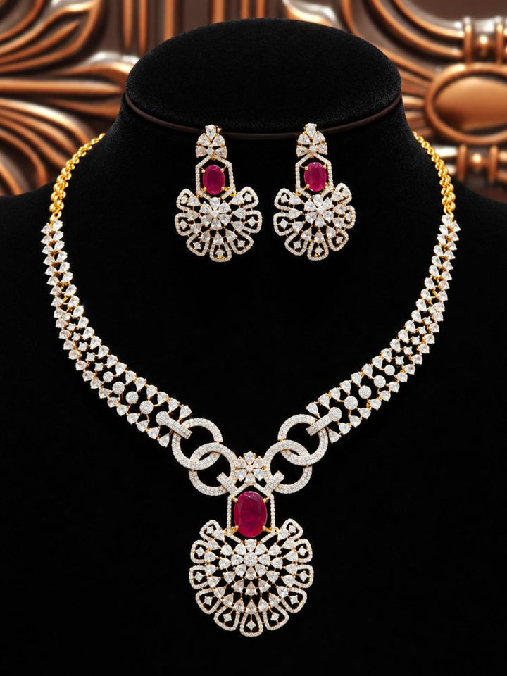 Ellery Ruby Pink necklace set