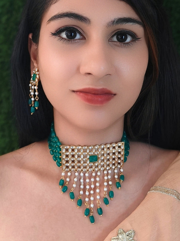 Manisha Green  Necklace Set