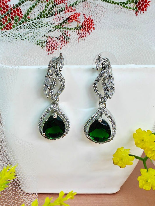 Ariana Dark Green Earrings