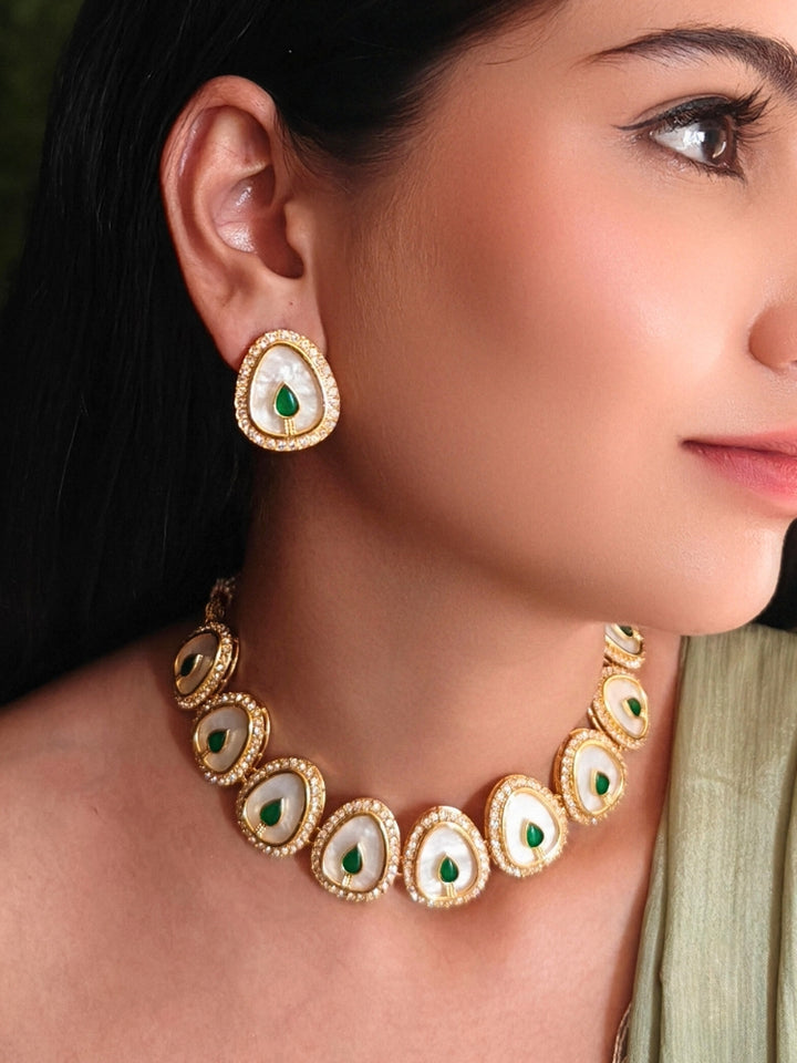Pragati Green Necklace Set
