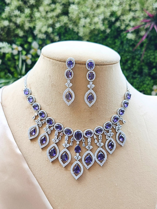 Purple Valerie Necklace Set