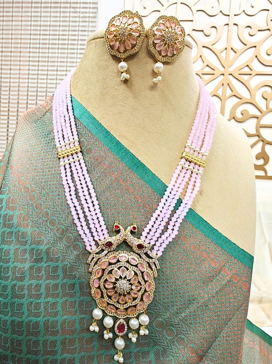 Mint Pink Gayatri Necklace Set