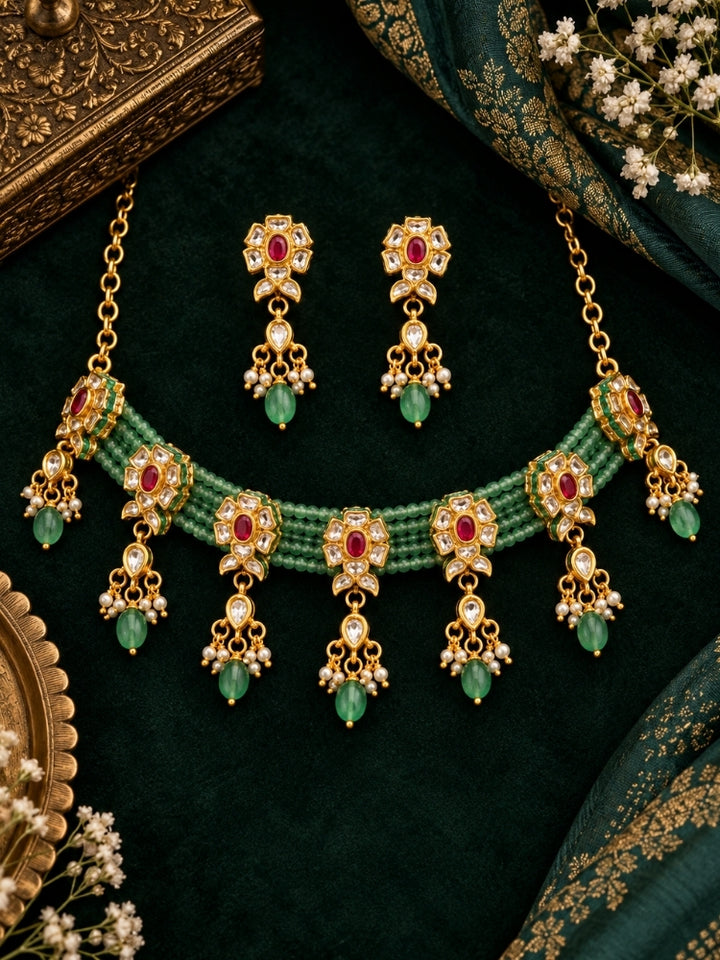 Vidruma Green Necklace Set