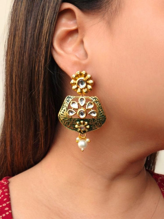 Green Veena Earrings