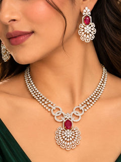 Ellery Ruby Pink necklace set