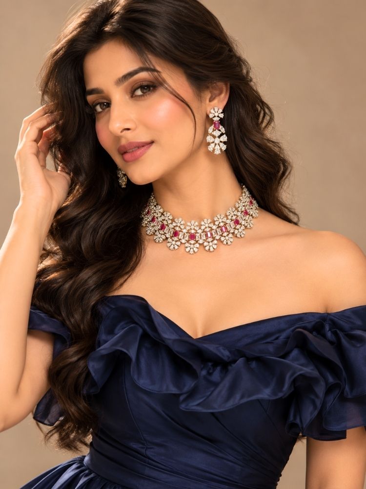 Eugenie Red necklace set