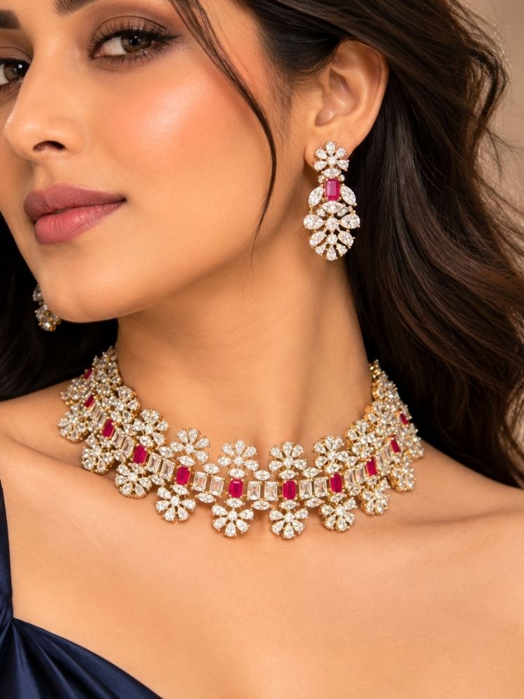 Eugenie Red necklace set