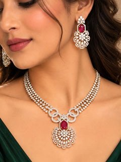 Ellery Ruby Pink necklace set