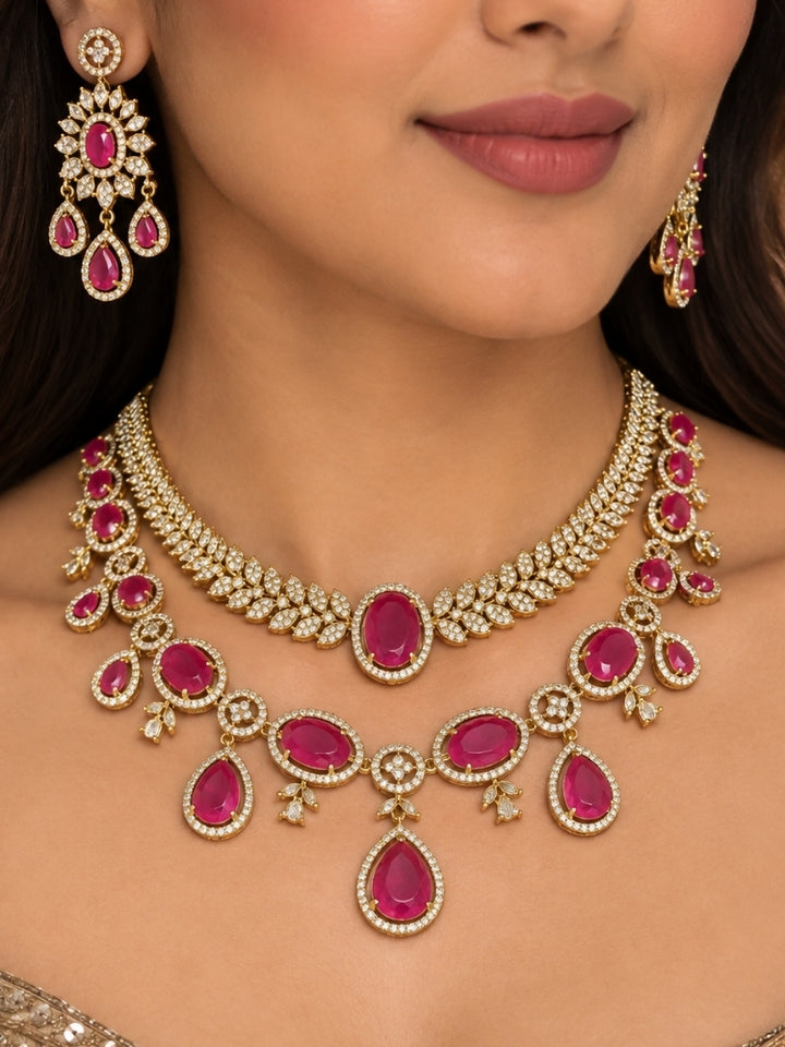 Odalis Red Necklace Set