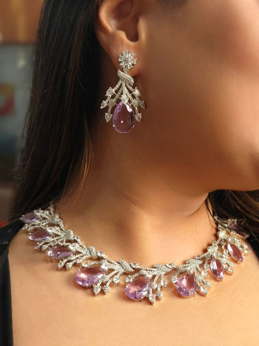 Cindrella Lilac Necklace Set