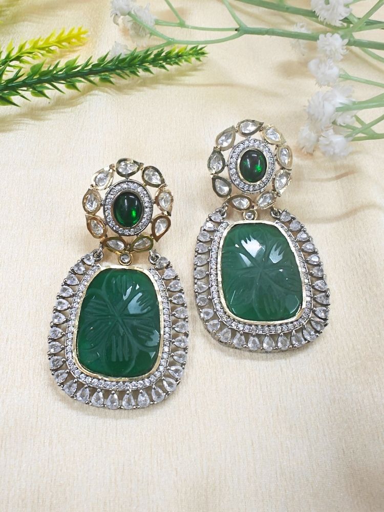 Dark Green Fiona Earrings