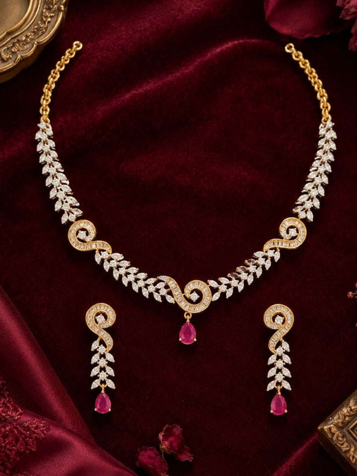 Eartha red necklace set