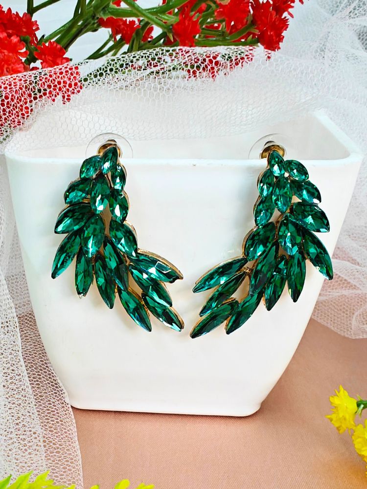 Balina Green Earrings