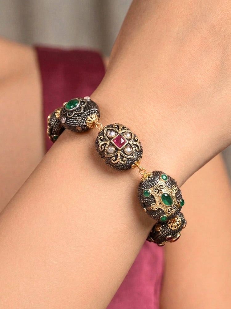 Black Trisha Necklace Set & Theodore Bracelet