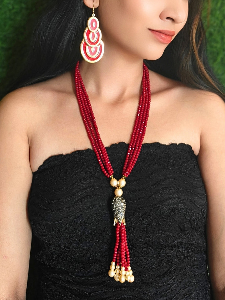 Jade Red Necklace Set