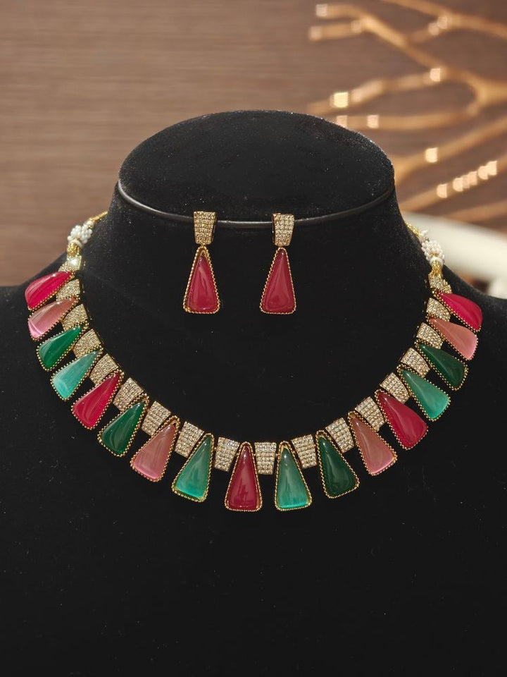Ipsita Multi-color necklace set