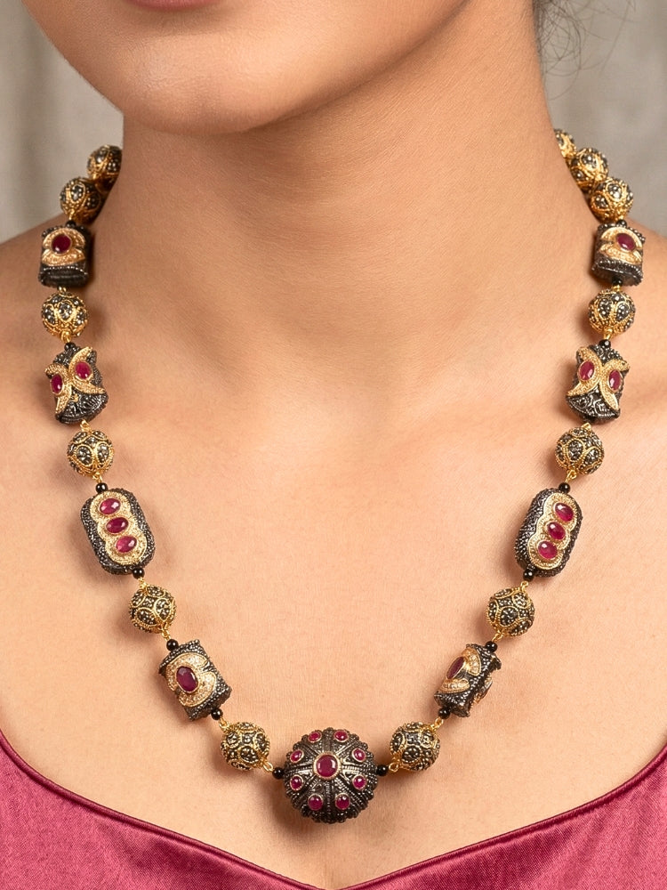 Black Trisha Necklace Set & Theodore Bracelet