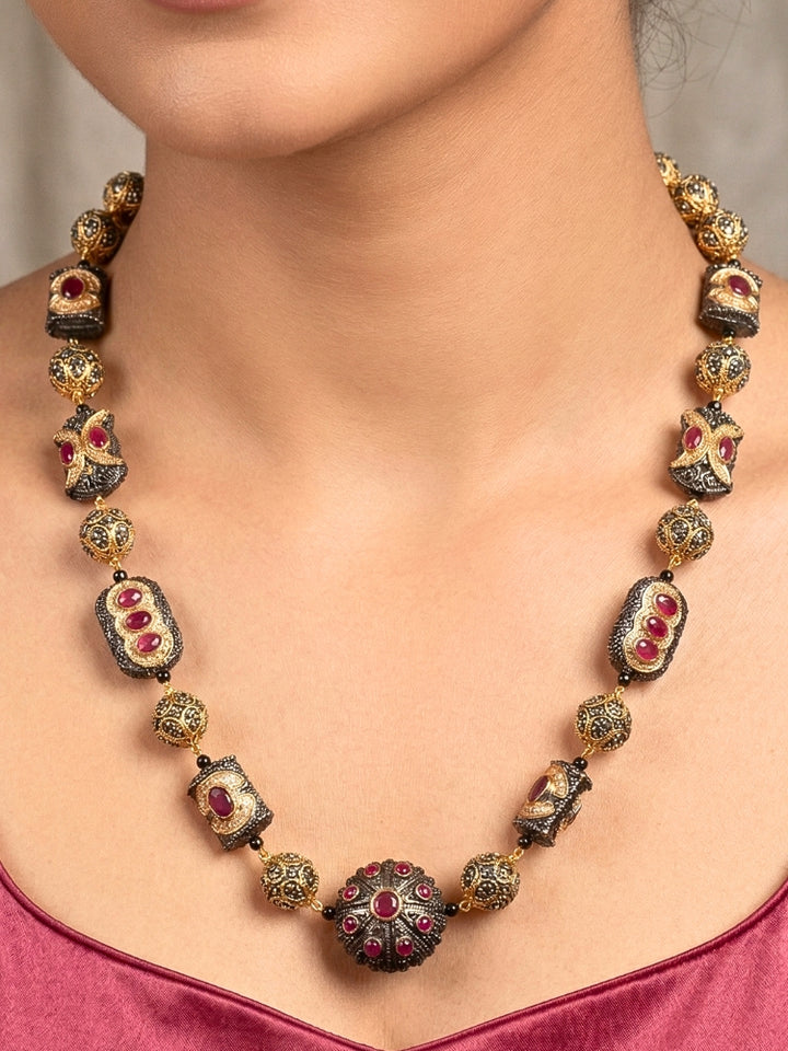 Black Trisha Necklace Set & Theodore Bracelet