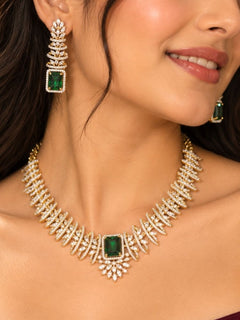 Delaney green necklace set