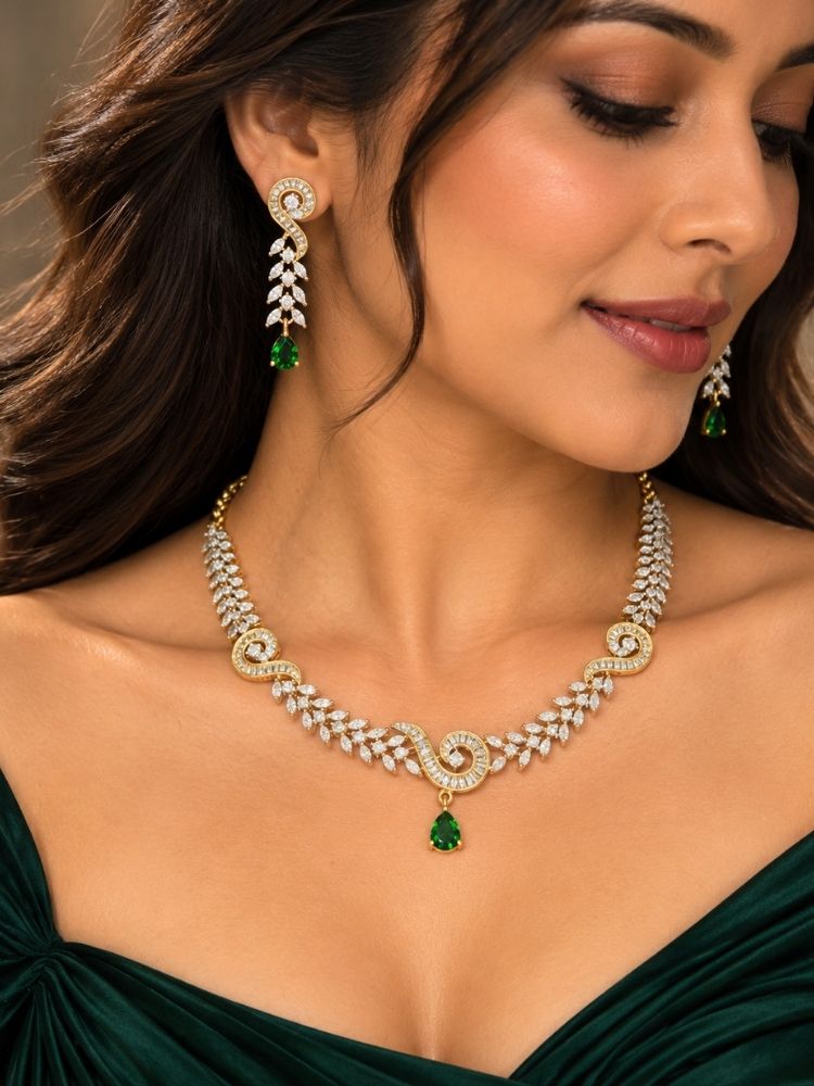 Eartha green necklace set
