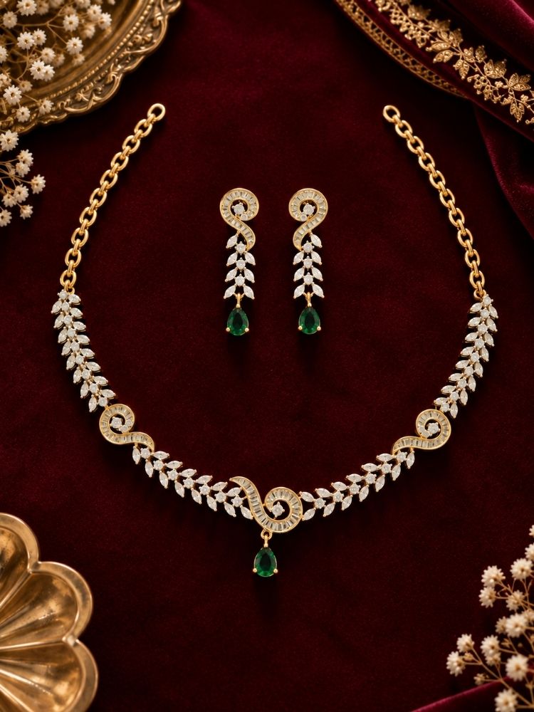Eartha green necklace set