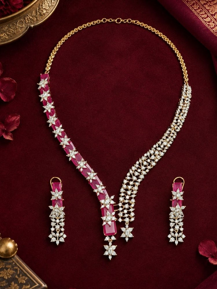 Electra Ruby red necklace set