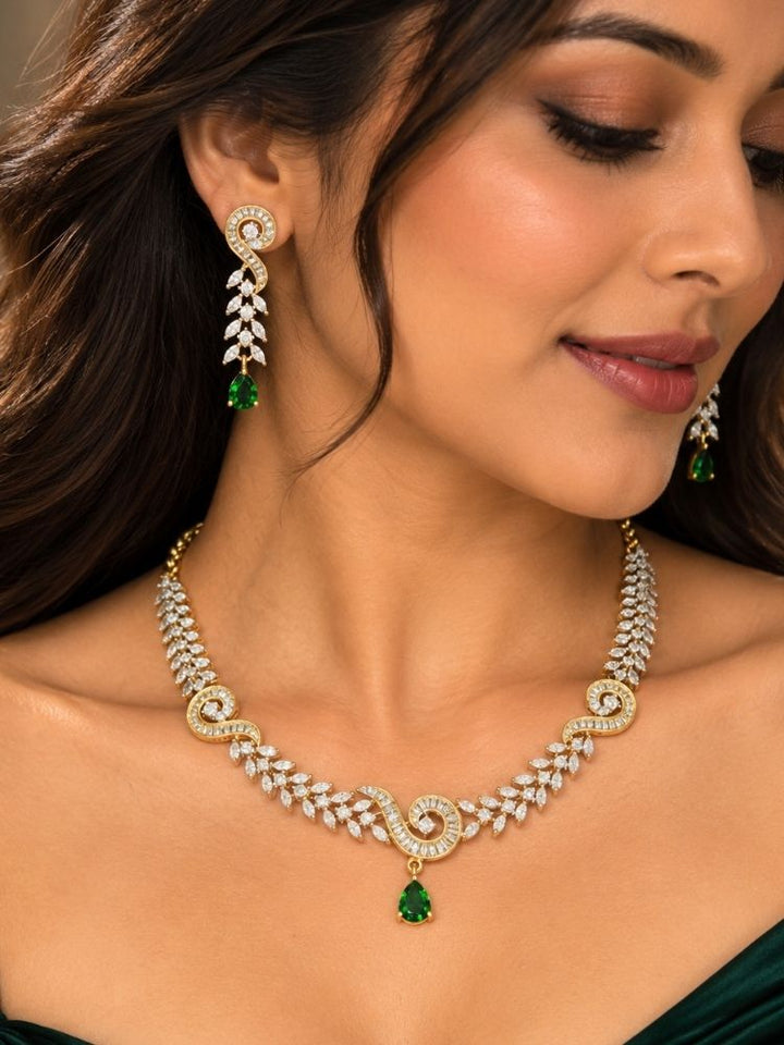 Eartha green necklace set