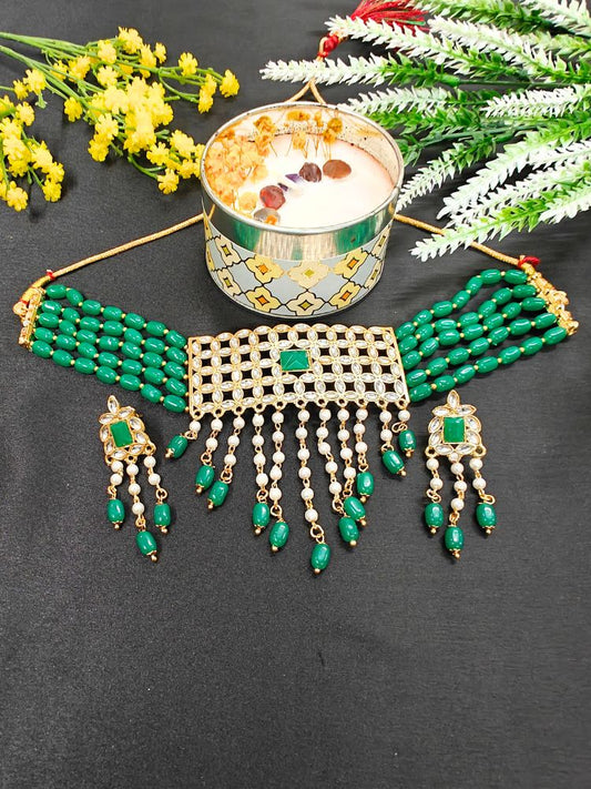 Manisha Green  Necklace Set