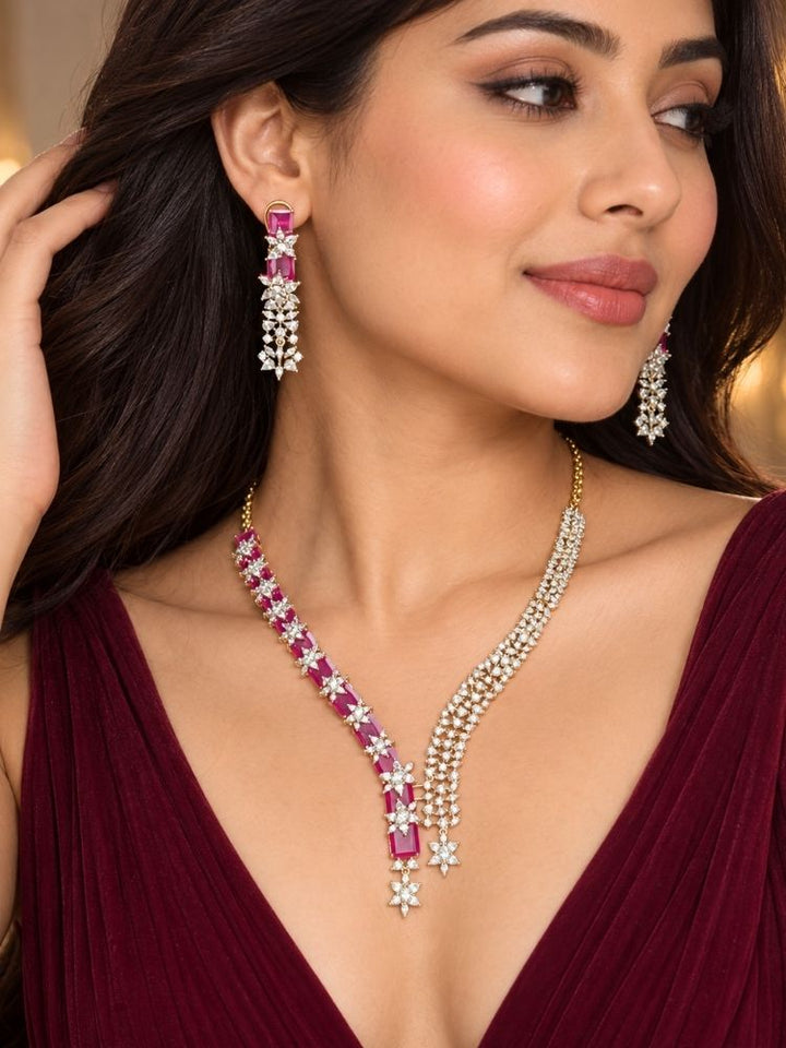Electra Ruby red necklace set