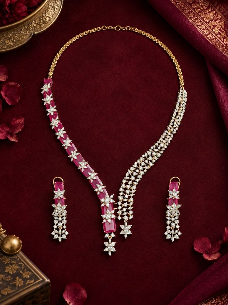 Electra Ruby red necklace set