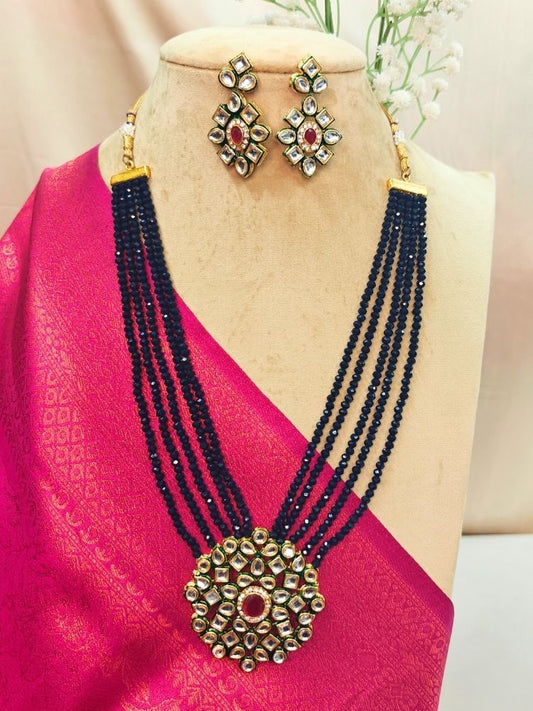 Anupama Navy Blue Necklace Set