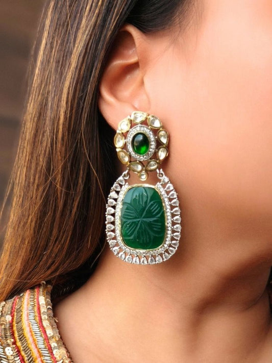 Dark Green Fiona Earrings