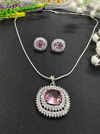 Renne Mint Pink Pendant Set