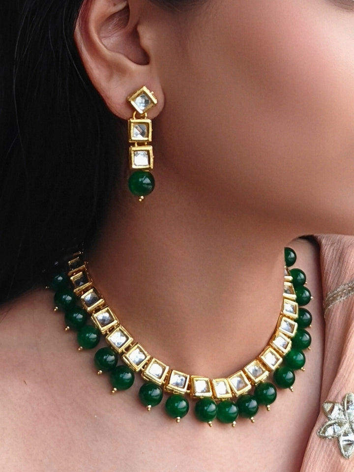 Mehul Green Necklace Set