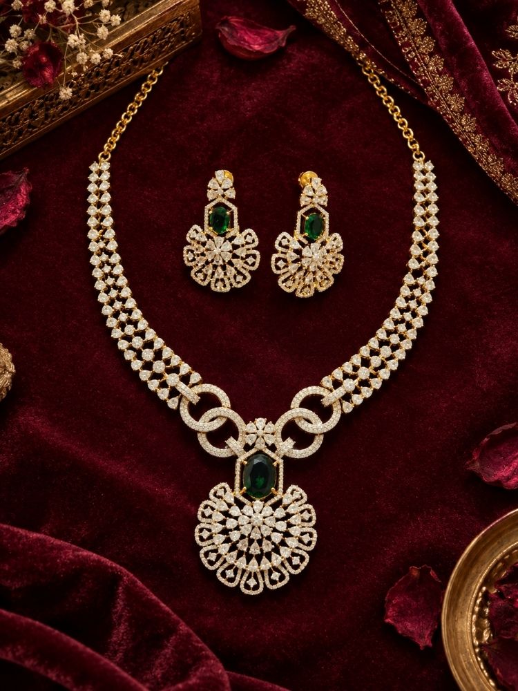 Ellery green necklace set