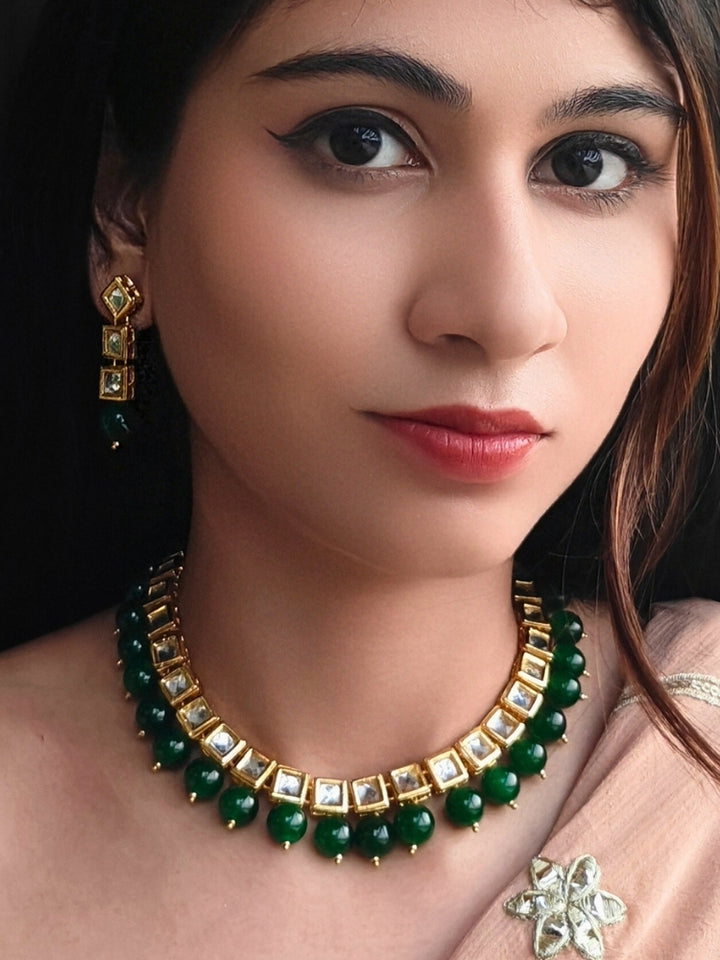 Mehul Green Necklace Set
